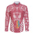 personalised-kia-kaha-te-reo-maori-family-matching-long-sleeve-bodycon-dress-and-hawaiian-shirt-hei-tiki-mix-koru-pink