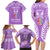 personalised-kia-kaha-te-reo-maori-family-matching-long-sleeve-bodycon-dress-and-hawaiian-shirt-hei-tiki-mix-koru-purple