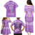 Personalised Kia Kaha Te Reo Maori Family Matching Puletasi Dress and Hawaiian Shirt Hei Tiki Mix Koru - Purple LT7 - Polynesian Pride