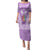 Personalised Kia Kaha Te Reo Maori Family Matching Puletasi Dress and Hawaiian Shirt Hei Tiki Mix Koru - Purple LT7 Mom's Dress Purple - Polynesian Pride