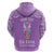 Personalised Kia Kaha Te Reo Maori Hoodie Hei Tiki Mix Koru - Purple LT7 - Polynesian Pride