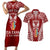 personalised-kia-kaha-te-reo-maori-couples-matching-short-sleeve-bodycon-dress-and-hawaiian-shirt-hei-tiki-mix-koru-red