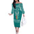 personalised-kia-kaha-te-reo-maori-family-matching-off-shoulder-long-sleeve-dress-and-hawaiian-shirt-hei-tiki-mix-koru-teal