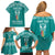 personalised-kia-kaha-te-reo-maori-family-matching-off-shoulder-short-dress-and-hawaiian-shirt-hei-tiki-mix-koru-teal