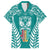 personalised-kia-kaha-te-reo-maori-family-matching-short-sleeve-bodycon-dress-and-hawaiian-shirt-hei-tiki-mix-koru-teal