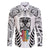 personalised-kia-kaha-te-reo-maori-family-matching-long-sleeve-bodycon-dress-and-hawaiian-shirt-hei-tiki-mix-koru-white