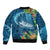 Outrigger Canoe Blue Bomber Jacket On The Waves