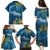 Outrigger Canoe Blue Family Matching Puletasi and Hawaiian Shirt On The Waves