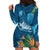 Outrigger Canoe Blue Hoodie Dress On The Waves