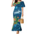 Outrigger Canoe Blue Mermaid Dress On The Waves