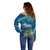 Outrigger Canoe Blue Off Shoulder Sweater On The Waves