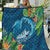 Outrigger Canoe Blue Quilt On The Waves