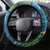 Outrigger Canoe Blue Steering Wheel Cover On The Waves