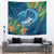 Outrigger Canoe Blue Tapestry On The Waves