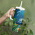 Outrigger Canoe Blue Tumbler With Handle On The Waves