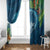 Outrigger Canoe Blue Window Curtain On The Waves