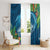 Outrigger Canoe Blue Window Curtain On The Waves