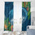 Outrigger Canoe Blue Window Curtain On The Waves