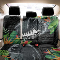 Outrigger Canoe Black Back Car Seat Cover On The Waves LT7 - Polynesian Pride