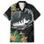 Outrigger Canoe Black Family Matching Long Sleeve Bodycon Dress and Hawaiian Shirt On The Waves