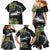 Outrigger Canoe Black Family Matching Mermaid Dress and Hawaiian Shirt On The Waves