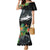 Outrigger Canoe Black Family Matching Mermaid Dress and Hawaiian Shirt On The Waves