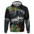 Outrigger Canoe Black Hoodie On The Waves