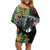 Outrigger Canoe Black Off Shoulder Short Dress On The Waves