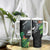 Outrigger Canoe Black Tumbler With Handle On The Waves