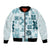 Vintage Hawaii Bomber Jacket Hawaiian Quilt Kapa Mismatch Teal LT7 Unisex Teal - Polynesian Pride