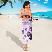 Vintage Hawaii Sarong Hawaiian Quilt Kapa Mismatch Purple LT7 - Polynesian Pride