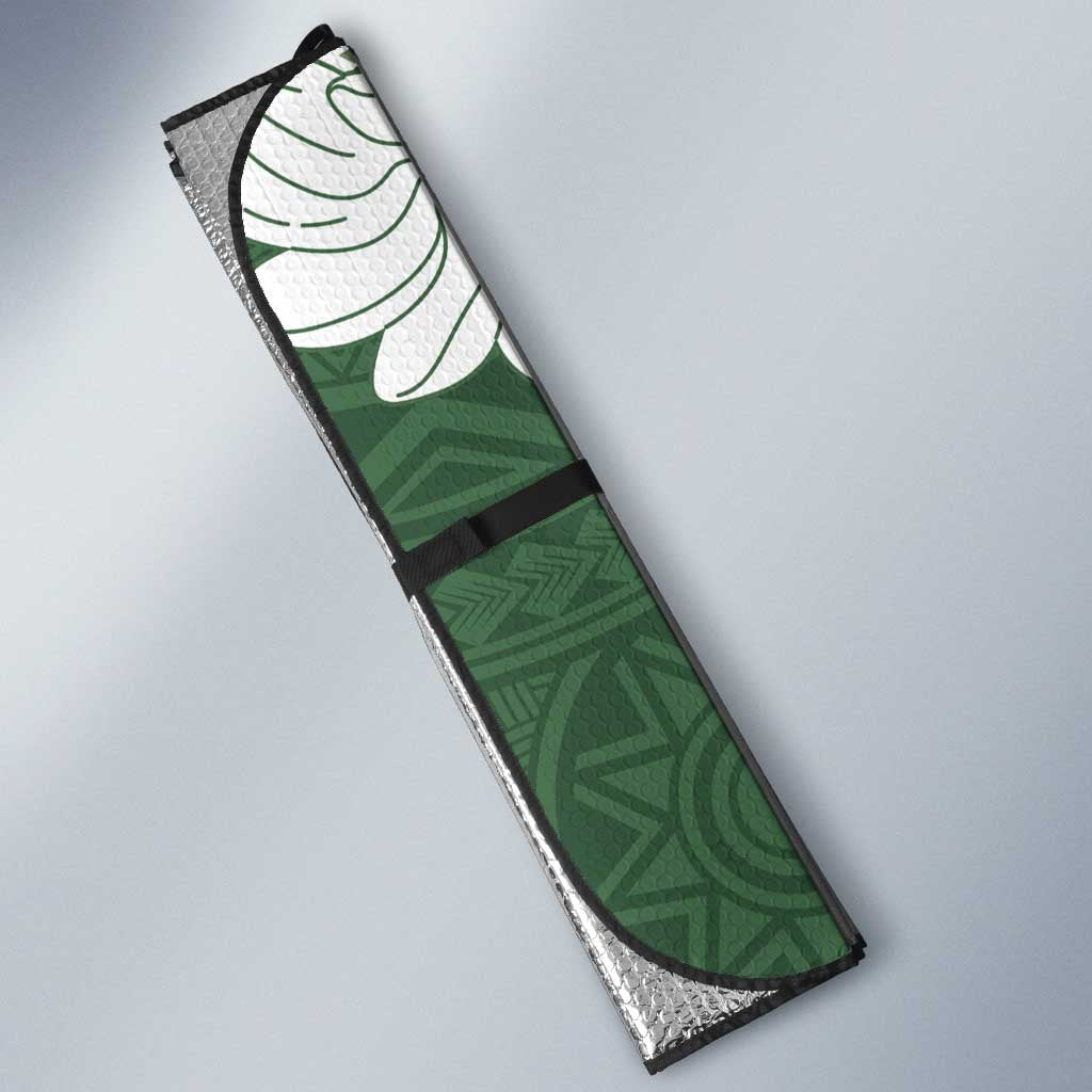 Ia Orana Tahiti Tiare Auto Sun Shade Sage Green Lei LT7 - Polynesian Pride