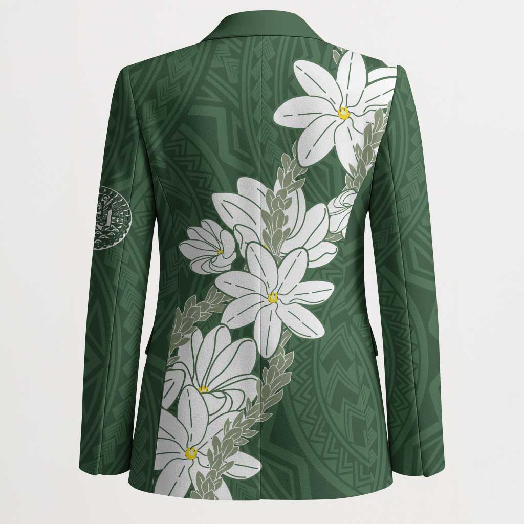 Ia Orana Tahiti Tiare Blazer Sage Green Lei LT7 - Polynesian Pride