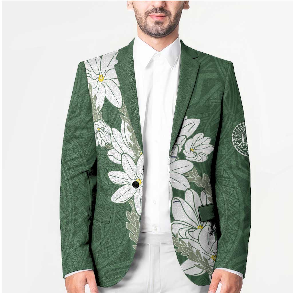 Ia Orana Tahiti Tiare Blazer Sage Green Lei LT7 - Polynesian Pride