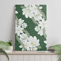 Ia Orana Tahiti Tiare Canvas Wall Art Sage Green Lei LT7 - Polynesian Pride
