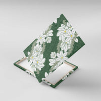 Ia Orana Tahiti Tiare Canvas Wall Art Sage Green Lei LT7 With Frame Sage Green - Polynesian Pride
