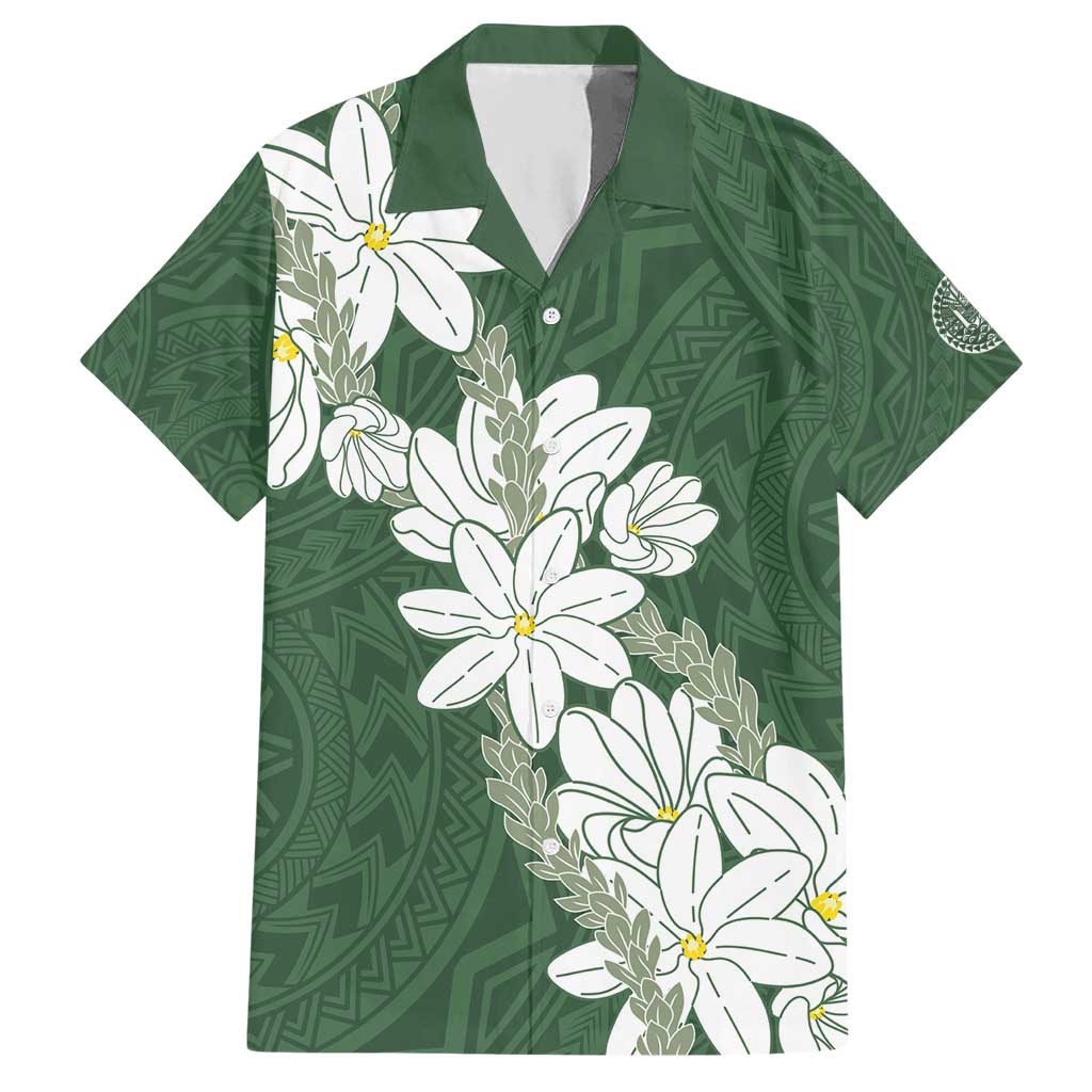 Ia Orana Tahiti Tiare Hawaiian Shirt Sage Green Lei LT7 Sage Green - Polynesian Pride