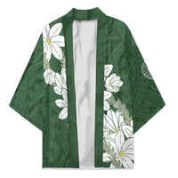 Ia Orana Tahiti Tiare Kimono Sage Green Lei LT7 Unisex Sage Green - Polynesian Pride