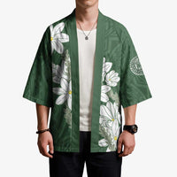 Ia Orana Tahiti Tiare Kimono Sage Green Lei LT7 - Polynesian Pride