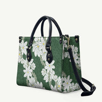 Ia Orana Tahiti Tiare Leather Bag Sage Green Lei LT7 Sage Green - Polynesian Pride