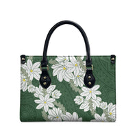 Ia Orana Tahiti Tiare Leather Bag Sage Green Lei LT7 - Polynesian Pride
