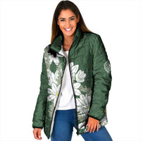 Ia Orana Tahiti Tiare Padded Jacket Sage Green Lei LT7 Women Sage Green - Polynesian Pride