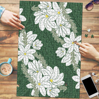 Ia Orana Tahiti Tiare Puzzle Sage Green Lei LT7 Sage Green - Polynesian Pride