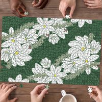 Ia Orana Tahiti Tiare Puzzle Sage Green Lei LT7 - Polynesian Pride