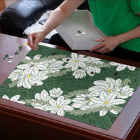 Ia Orana Tahiti Tiare Puzzle Sage Green Lei LT7 - Polynesian Pride