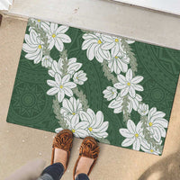 Ia Orana Tahiti Tiare Rubber Doormat Sage Green Lei LT7 - Polynesian Pride