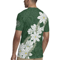 Ia Orana Tahiti Tiare Rugby Jersey Sage Green Lei LT7 - Polynesian Pride