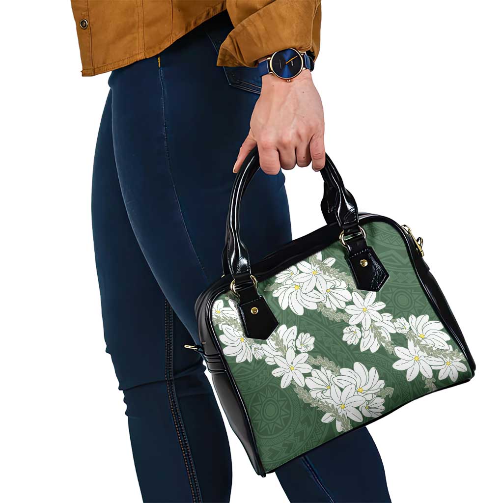 Ia Orana Tahiti Tiare Shoulder Handbag Sage Green Lei LT7 - Polynesian Pride