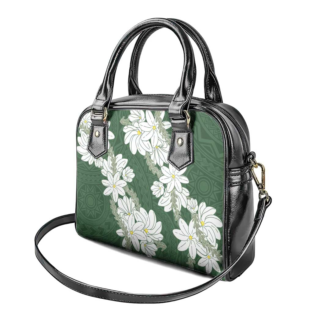 Ia Orana Tahiti Tiare Shoulder Handbag Sage Green Lei LT7 - Polynesian Pride