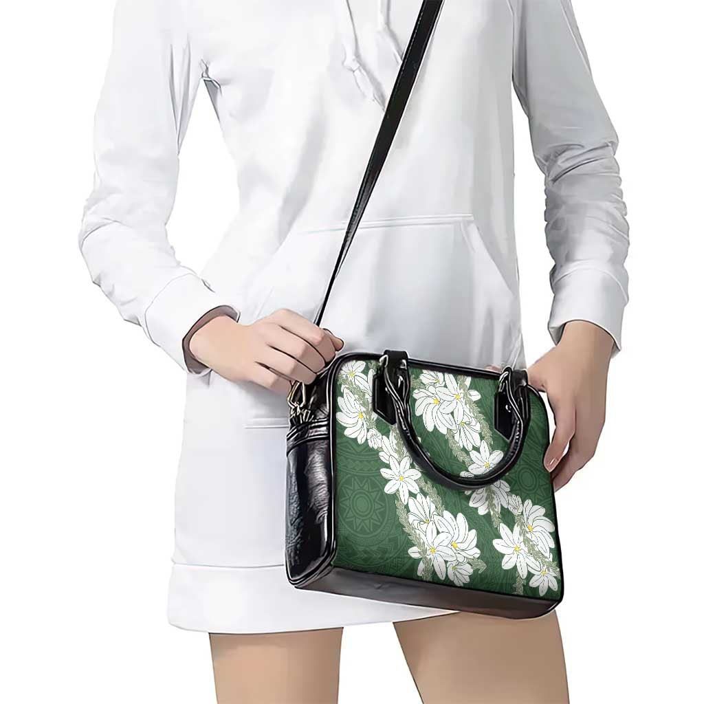 Ia Orana Tahiti Tiare Shoulder Handbag Sage Green Lei LT7 - Polynesian Pride